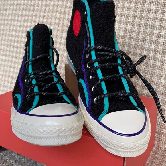 Converse Chuck 70 Hi Black/Court Purple/Egret Men’s - Picture 9 of 16
